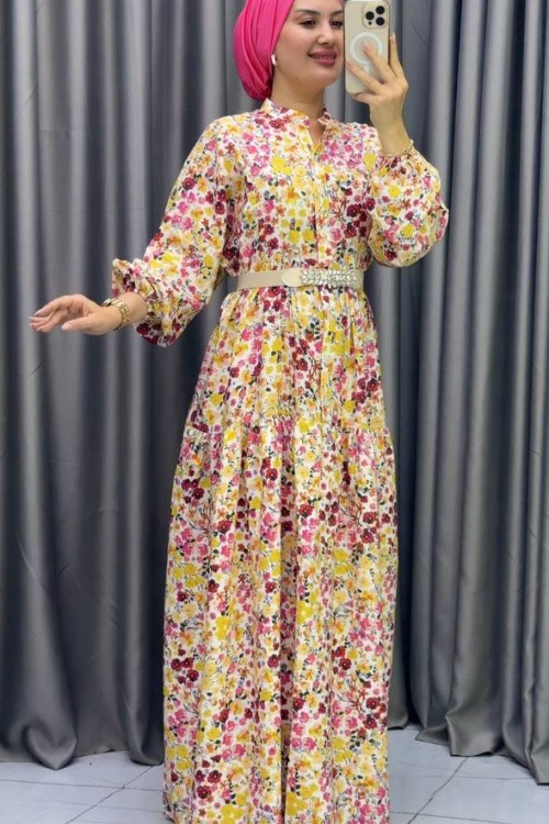 DİVA MANGO ELBİSE Krem