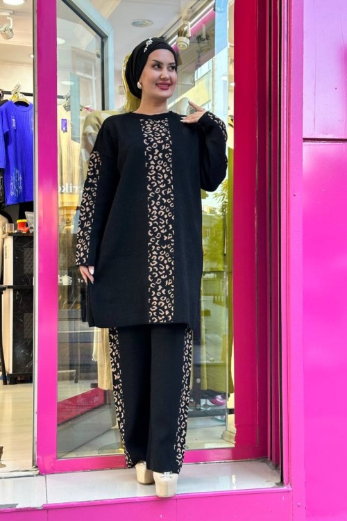 Aden 2 li Triko Takım Siyah