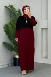 Alanur Triko Elbise Bordo