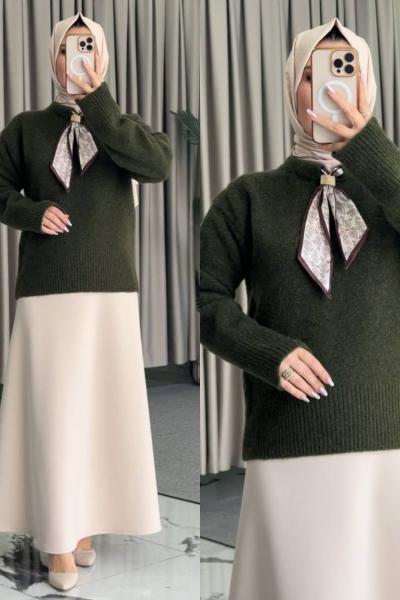 Almira Kazaklı Etekli Takım Yeşil