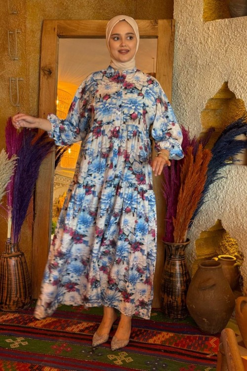 Asrın MANGO ELBİSE Mavi