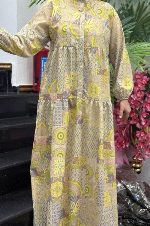 Aylin Mango Elbise Sarı