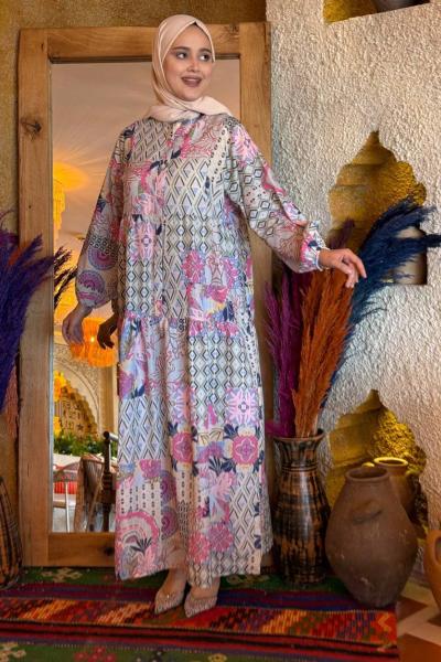 Aylin Mango Elbise Pembe