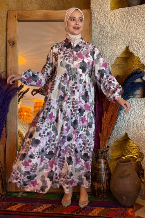 Aysu MANGO ELBİSE Gri