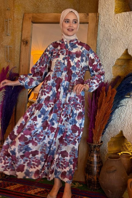 Aysu MANGO ELBİSE Mor