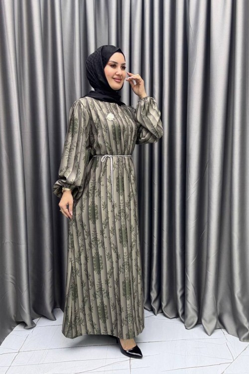 Balyar Krep Elbise Vizon