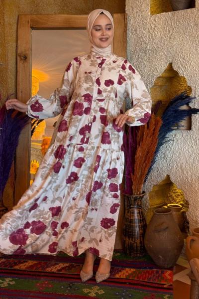 Başak MANGO ELBİSE Bordo