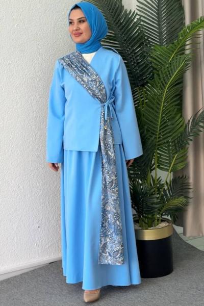 Çisem Etekli Takım Mavi