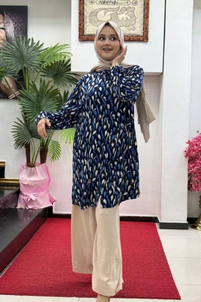 Damla Tunik Takım Mavi