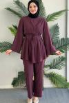 Didem Pantolonlu İkili Takım Bordo