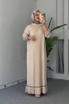 Duru Merserize Elbise Krem