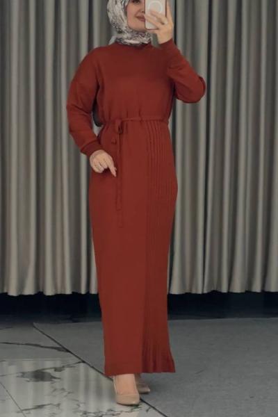 Ecem Merserize Elbise Kiremit