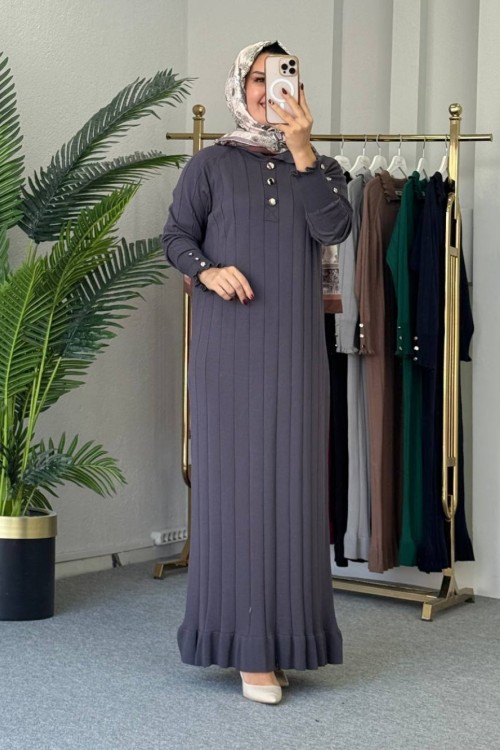 Ecrin Merserize Elbise Füme