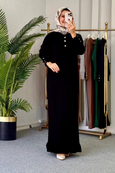 Ecrin Merserize Elbise Siyah