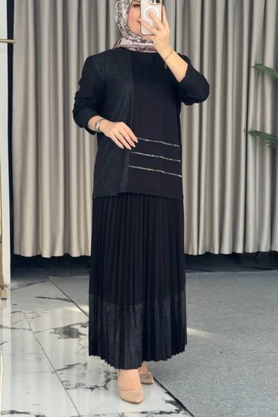 Elmas Etekli Takım Siyah