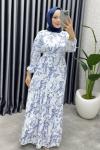 ESEN KEMERLİ MANGO ELBİSE Mavi