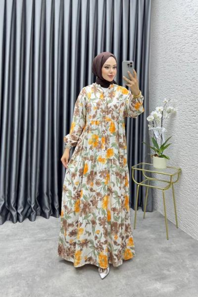 Esila Mango Elbise Sarı