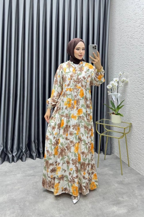 Esila Mango Elbise Sarı