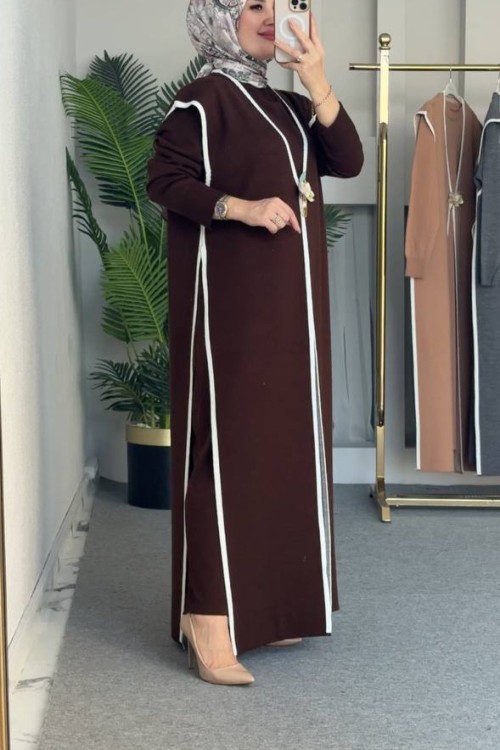 Evrim Elbiseli Takım Kahverengi