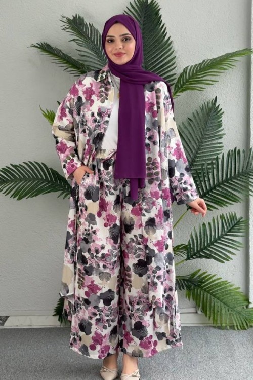 Füsun Pantolonlu Tunik Takım Gri