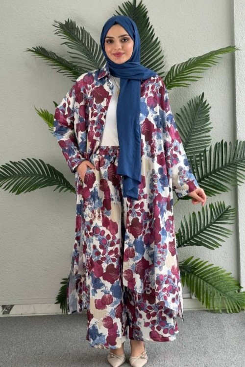 Füsun Pantolonlu Tunik Takım Mavi