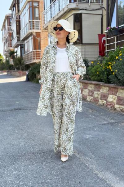 Gelincik Pantolonlu Tunik Takım Yeşil