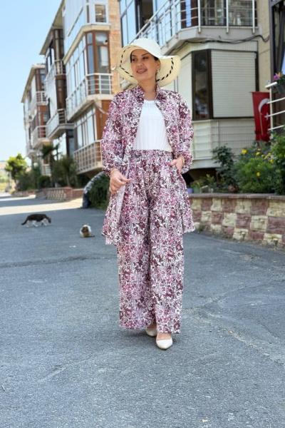 Gelincik Pantolonlu Tunik Takım Pembe