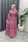 GÜLCAN KEMERLİ MANGO ELBİSE Bordo