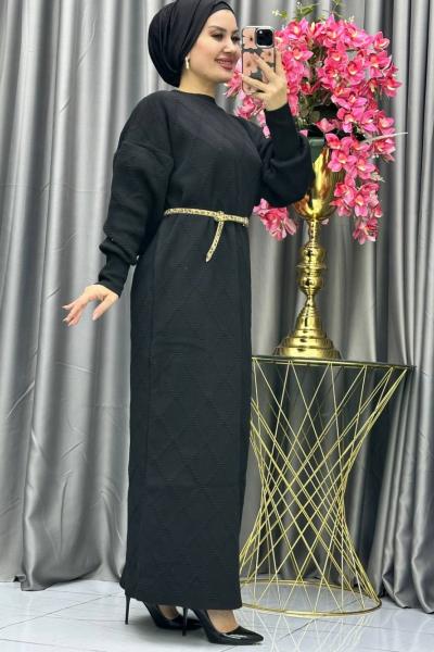 İdil Triko Elbise Siyah