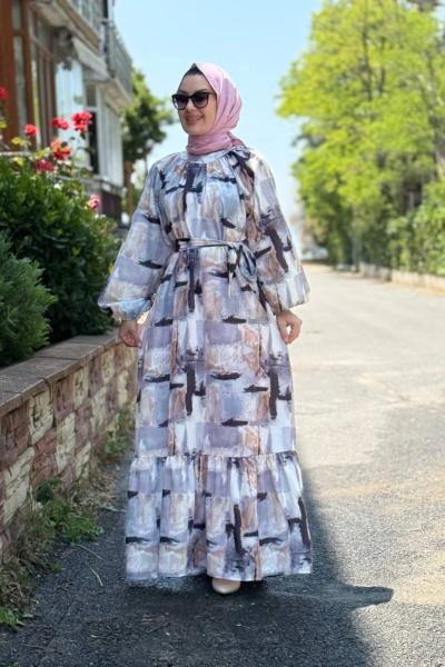 Karen Kemerli Elbise Siyah