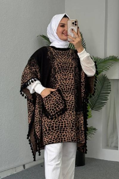 Leopar Desenli Panço Kahverengi