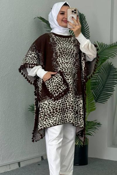 Leopar Desenli Panço Acı Kahve