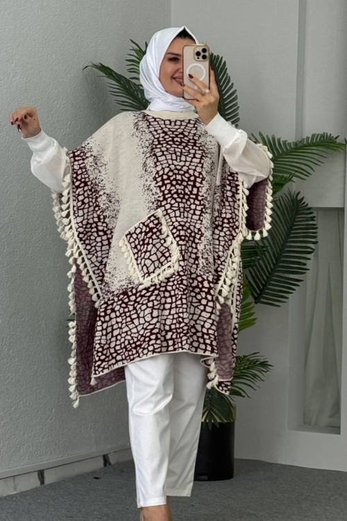 Leopar Desenli Panço Krem