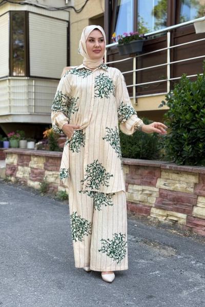 Leyla Pantolonlu Tunik Takımı Yeşil