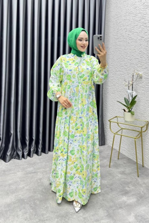 LİSA MANGO ELBİSE Yeşil