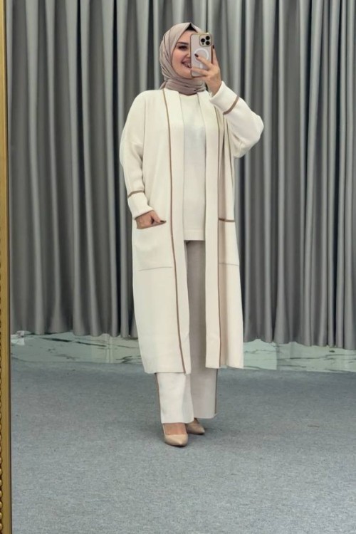 Mevlana 3 lü Takım Krem