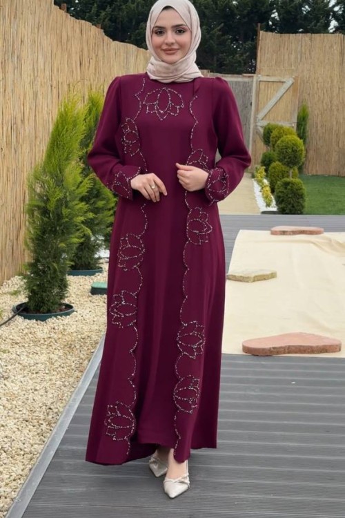 Mihra Yelekli Takım Bordo