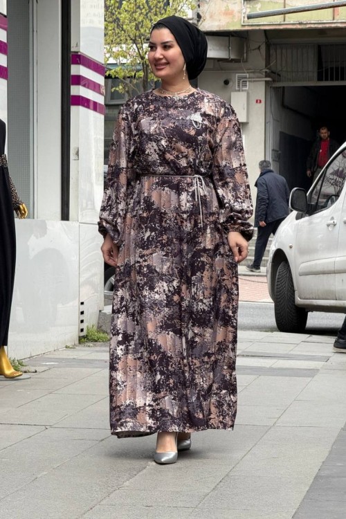 NURSEL krep elbise Siyah