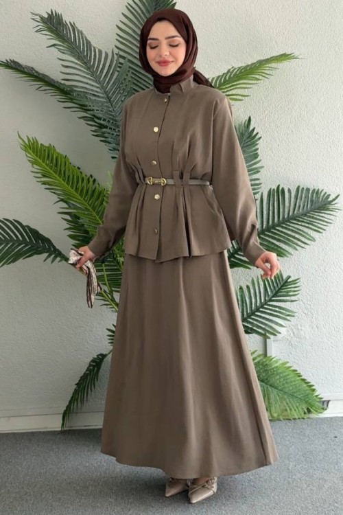 Orkide Etekli Takım Haki