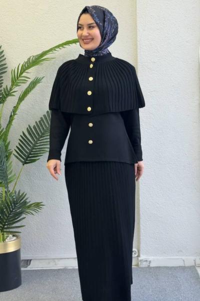 Özel tasarım üçlü takım Siyah