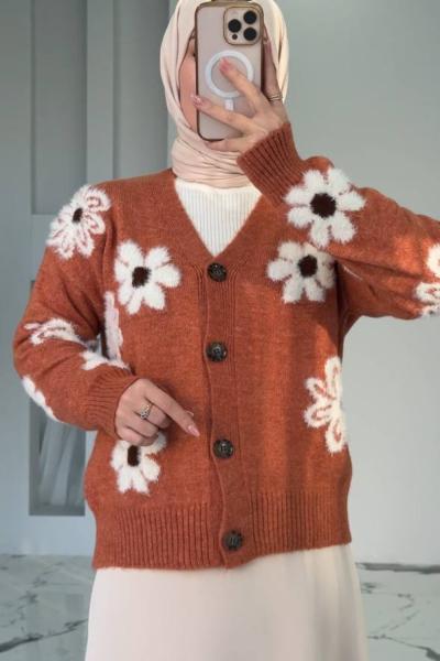 Papatya Hırka Turuncu