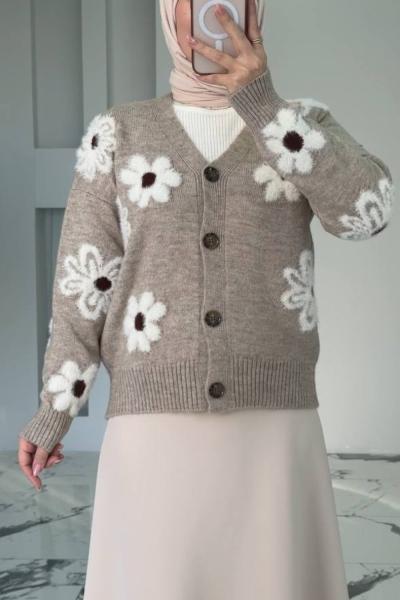 Papatya Hırka Vizon