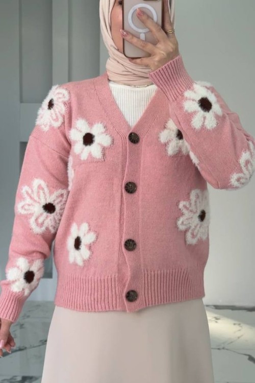 Papatya Hırka Pembe