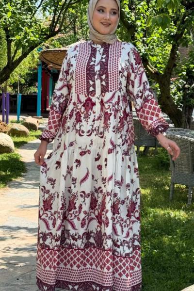 ROZA﻿ Visk﻿on Elbise Kırmızı