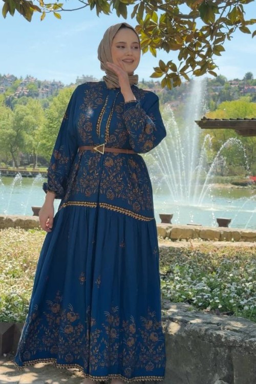 sabina viskon elbise Mavi