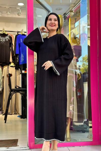 Salem Triko Elbise Siyah