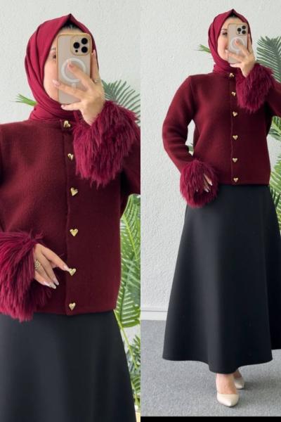 Şeker Etekli Takım Bordo