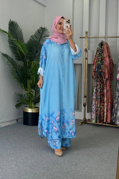 Selena İkili Tunik Takım Mavi