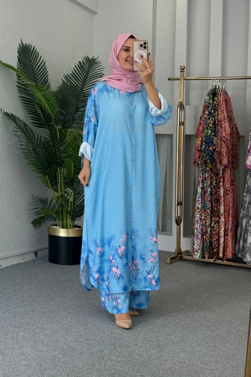 Selena İkili Tunik Takım Mavi