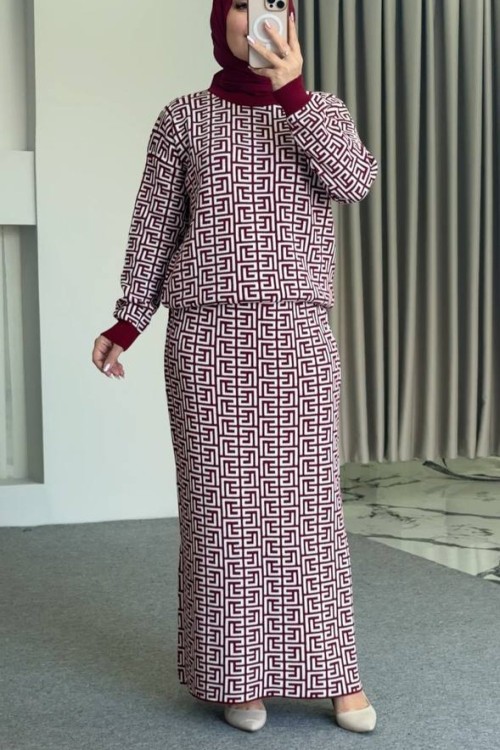 Serpil Etekli Takım Bordo